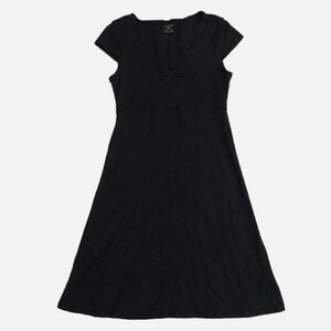 HORNY‎ TOAD Rosemarie Dress Women's Small Cap Sleeve A-Line Heather Grey Black